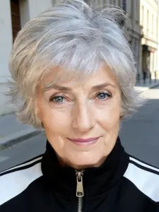 8-inch Fashion Short Wig for Women, Grey and White Loose Curly Wig for Middle-aged and Elderly Woman, Layered Modeling, Suitable Ladies for Daily and Party Various Holiday Occasions To Wear