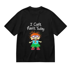 I Can't Adult Today Chuckie Finster T-Shirt, Rugrats Nostalgia Tee, Funny Sarcastic Cartoon Shirt, Casual Cotton Top For Men Women