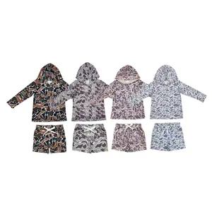 Boy Winter Clothing Set Camo Hoodies Shorts Set Hunting Clothes
