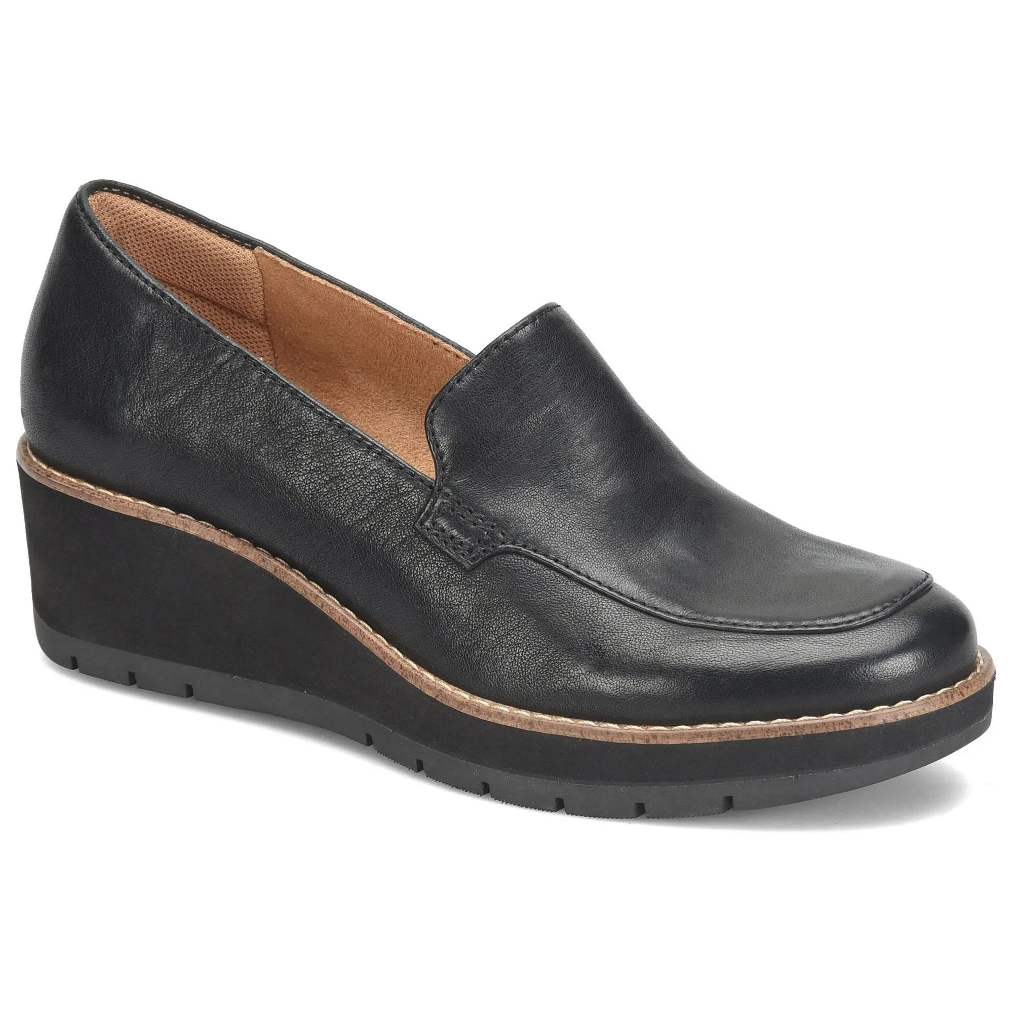 Comfortiva Leather Wedge Loafer - Farland