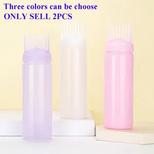 Hair Dye Applicator Set, Haircare 2 Pack 6 Oz Hair Oil Bottles, with Graduations, Precise Measurement for Hair Coloring & Application, Comb