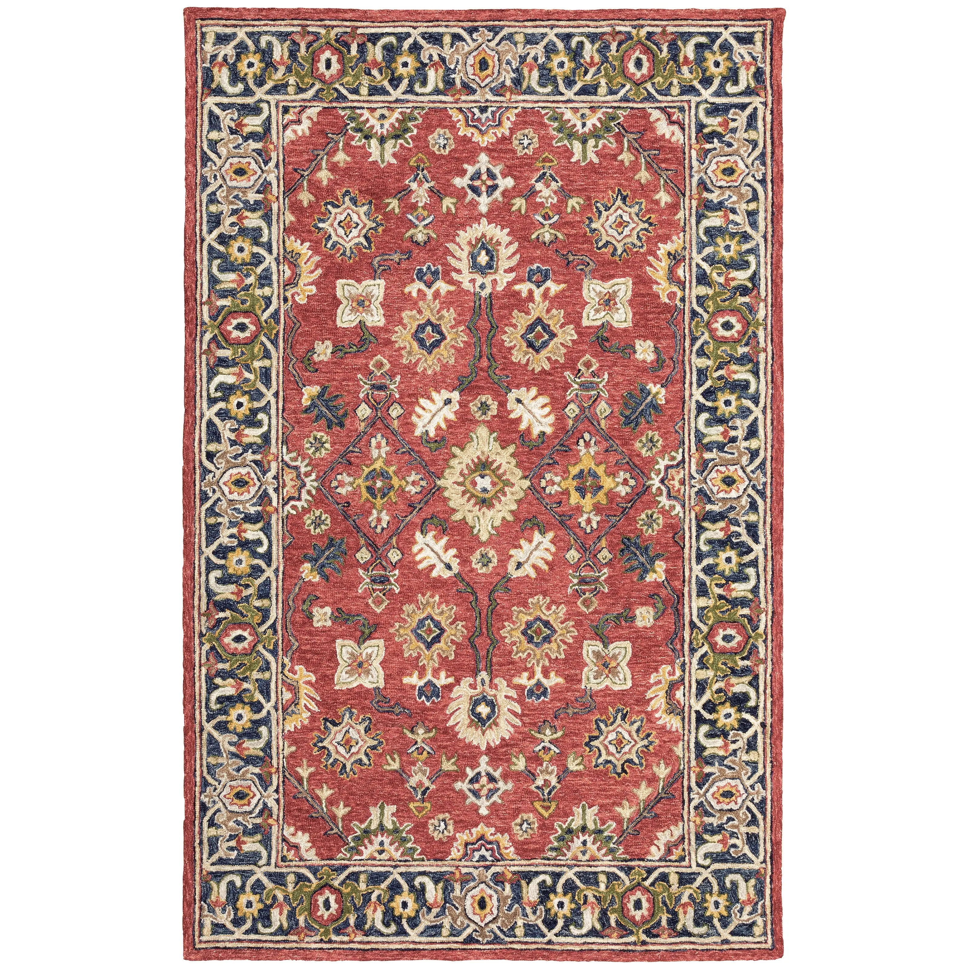 Oriental Weavers Alfresco 28404 Red Blue Traditional Hand-tufted Rugs