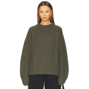 Aya Muse Crewneck Sweater in Taupe