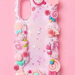 Dreamy Pink Decoden Phone Case for iPhone 16