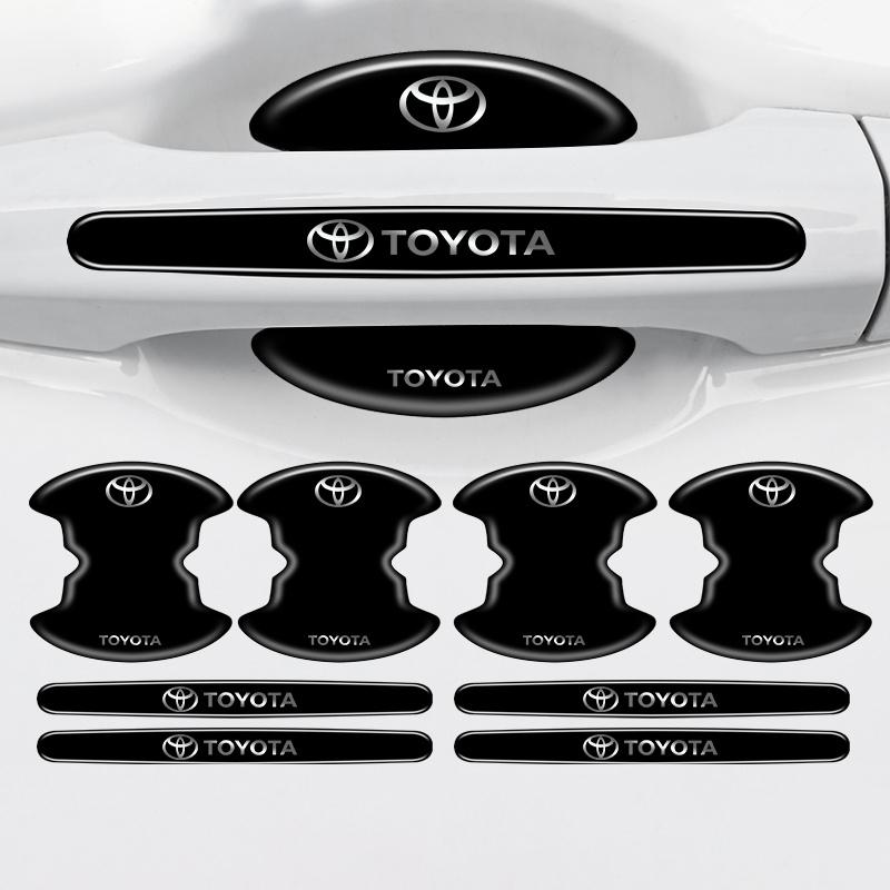 4 or 8 Pcs Car Door Handle Bowl Anti-Collision Protective Stickers for Toyota, Prius and Auris Auto Accessories