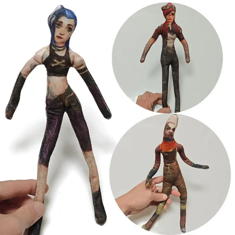 Arcane Jinx Funny Action & Toy Figure, Vi-Ekko Multi-Jointed Movable Shapeshift Model Statue Ornaments, 28cm/38cm-1 Anime Cartoon Mannequin Toy Gift for Collectors