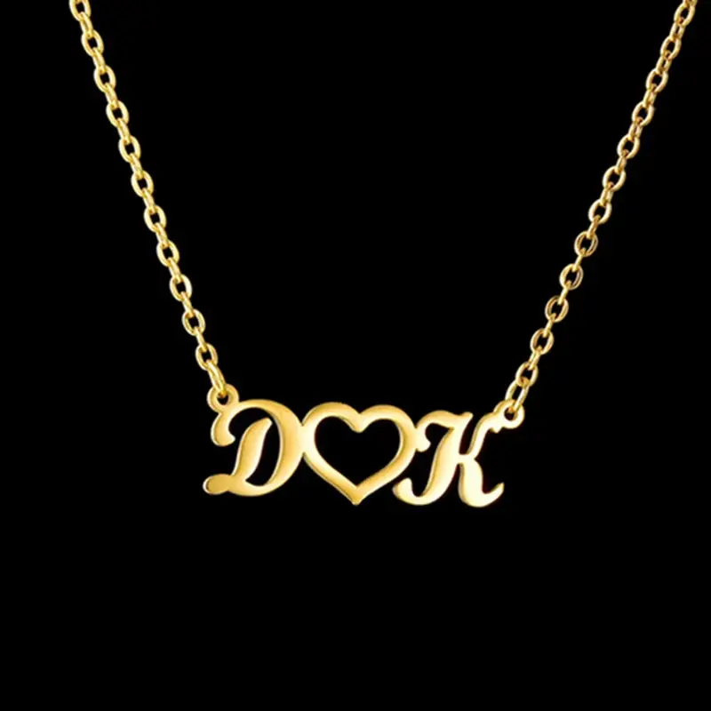 Auxauxme Heart Name Couple, Kids Names Family Foot Necklace Christmas Gift