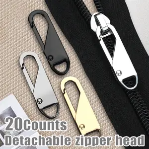 20 Counts Zipper Pulls, Universal Zipper Extension for Bags- Sewing-Free Removal & Reattachment,Random Colors