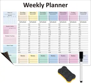 Weekly Hourly Planner Dry Erase  WhiteboardDaily Weekly Weekly Planner and Hourly Schedule ChecklistWeekly  Organize Your Daily Work Efficiently