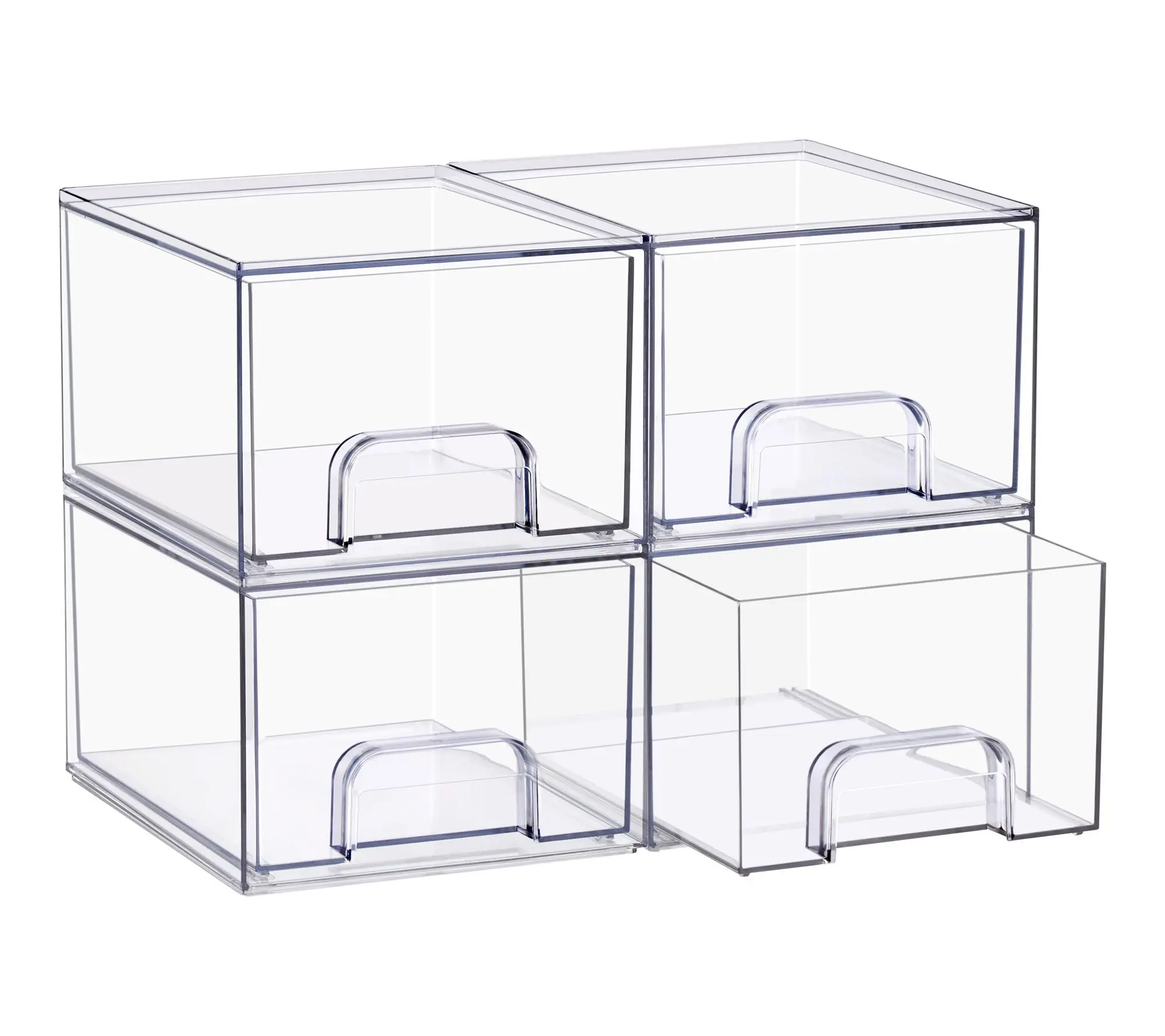 Sorbus Stackable Acrylic Storage Drawers Clear Small - 4 Pack