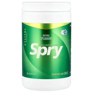 Xlear Spry®, Chewing Gum, Natural Spearmint, Sugar Free, 550 Pieces
