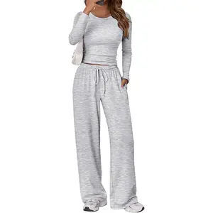 TFNOSIZE Women’s 2-Piece Lounge Set – Fall Outfits 2025, Two-Piece Travel Sweatpants, Business-Casual Fashion