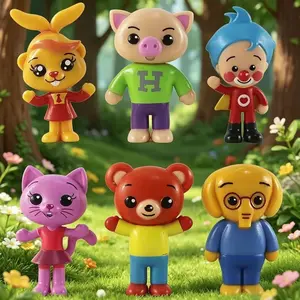 6 Cartoon Character Dolls, Kids' Favorite Toy Figures, Halloween Gift Set, Cute Festival Game Dolls, Animal Toys for Toddlers