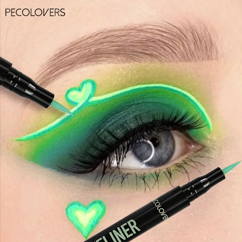 1PC Smooth Liquid Eyeliner Pen - Quick Dry, Waterproof & Sweatproof, Smudge-Proof Long-Lasting Makeup for Beginners, Eye Makeup Supplies in Blue, White, Black, Purple, Red, Green, Matte Finish Liner Eyeliner Pen Cosmetic
