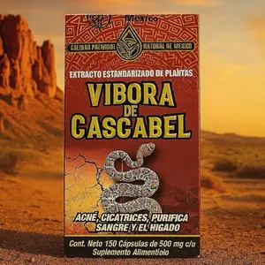 Vibora de Cascabel Premium Supplement 150 Capsules 500mg Each Natural of Mexico Extract Standardized Plant Extracts