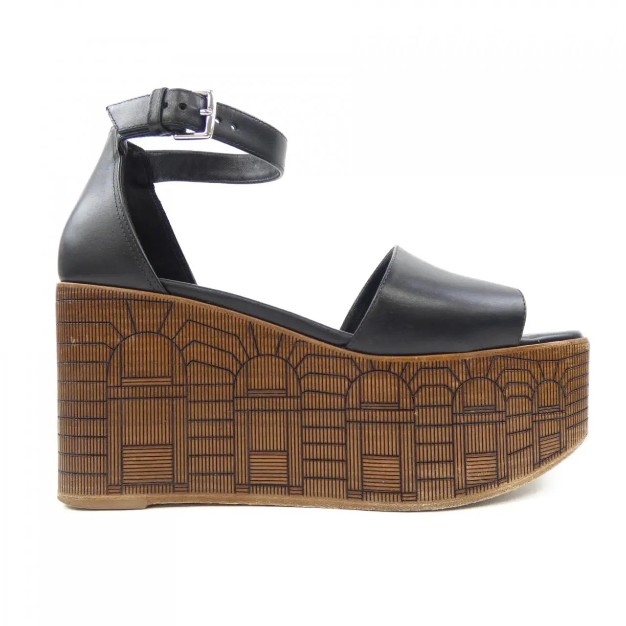Pre-owned HERMÈS Calfskin Small Leather Goods Hermes Illusion Calf Sandals