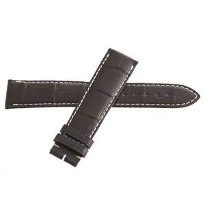 Genuine Longines 21mm x 18mm Brown Alligator Leather Watch Band Strap L682110300
