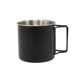 Stainless Steel Water Cup, Portable Water Cup with Foldable Handle, Camping Water Cup, Outdoor Sports Water Cup for Camping Hiking