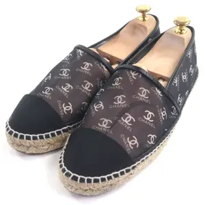 Pre-owned CHANEL Others Small Leather Goods COCO Mark Mesh Espadrilles Mesh Espadrilles
