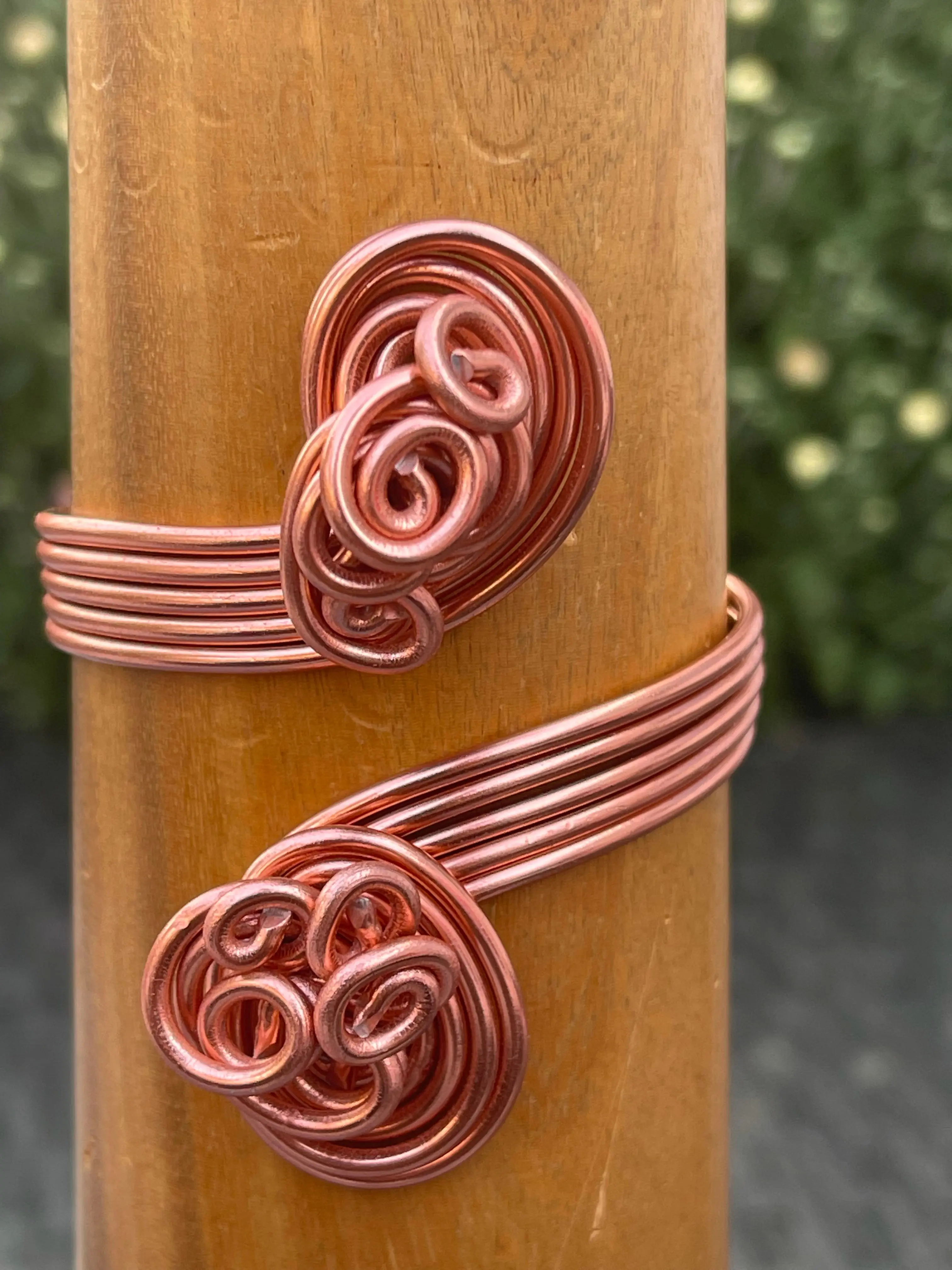 Copper Colored Aluminum Wire Cuff Bracelet
