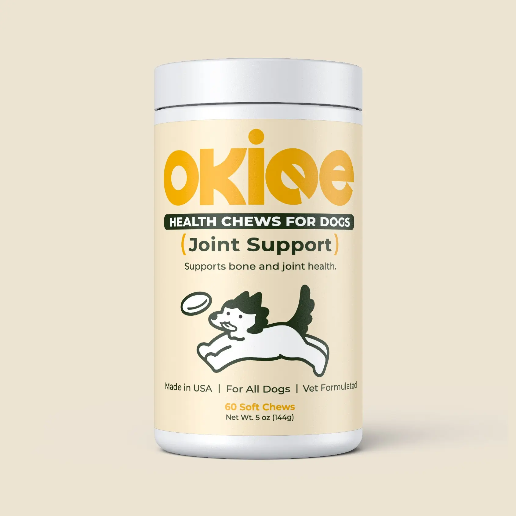 Okiee Joint Support Health Chews for Dogs - Mobility and Flexibility, Reduces Joint Pain, Supports Healthy Cartilage & Connective Tissues