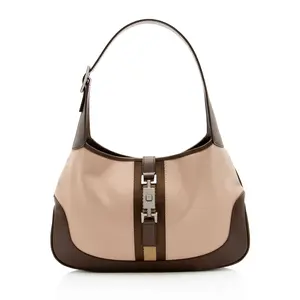 Pre-owned GUCCI Leather Shoulder Bags Canvas Jackie Shoulder Bag