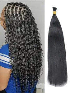 1 Piece Straight Hair Bulk For Braiding Human Hair No Weft 100% Natural Color 12A Deal for Braiding Straight Hair Extensions