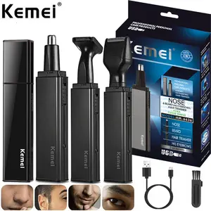 1 Set Electric Nose Hair Trimmer, Black USB Charging Painless Nose Hair Shaver, Personal Care Accessories for Men & Women, Hair Removal Device, Cleaning Nose