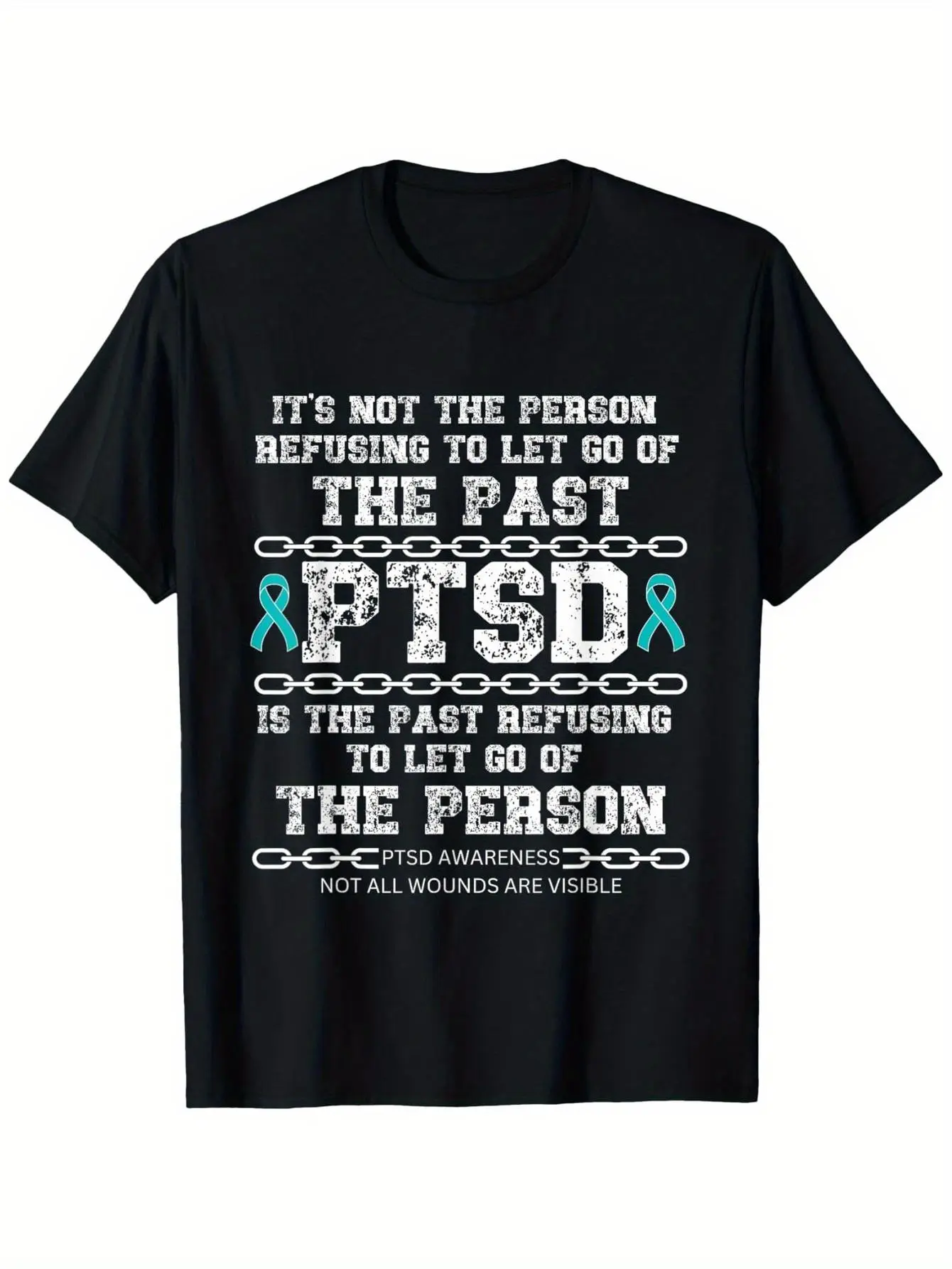 PTSD Awareness T-Shirt - Striking Tee Featuring a unisex soft cotton short sleeve t shirt, vintage graphic casual tee for men women teens, perfect birthday holiday gift for camping travel gym daily street casual wear