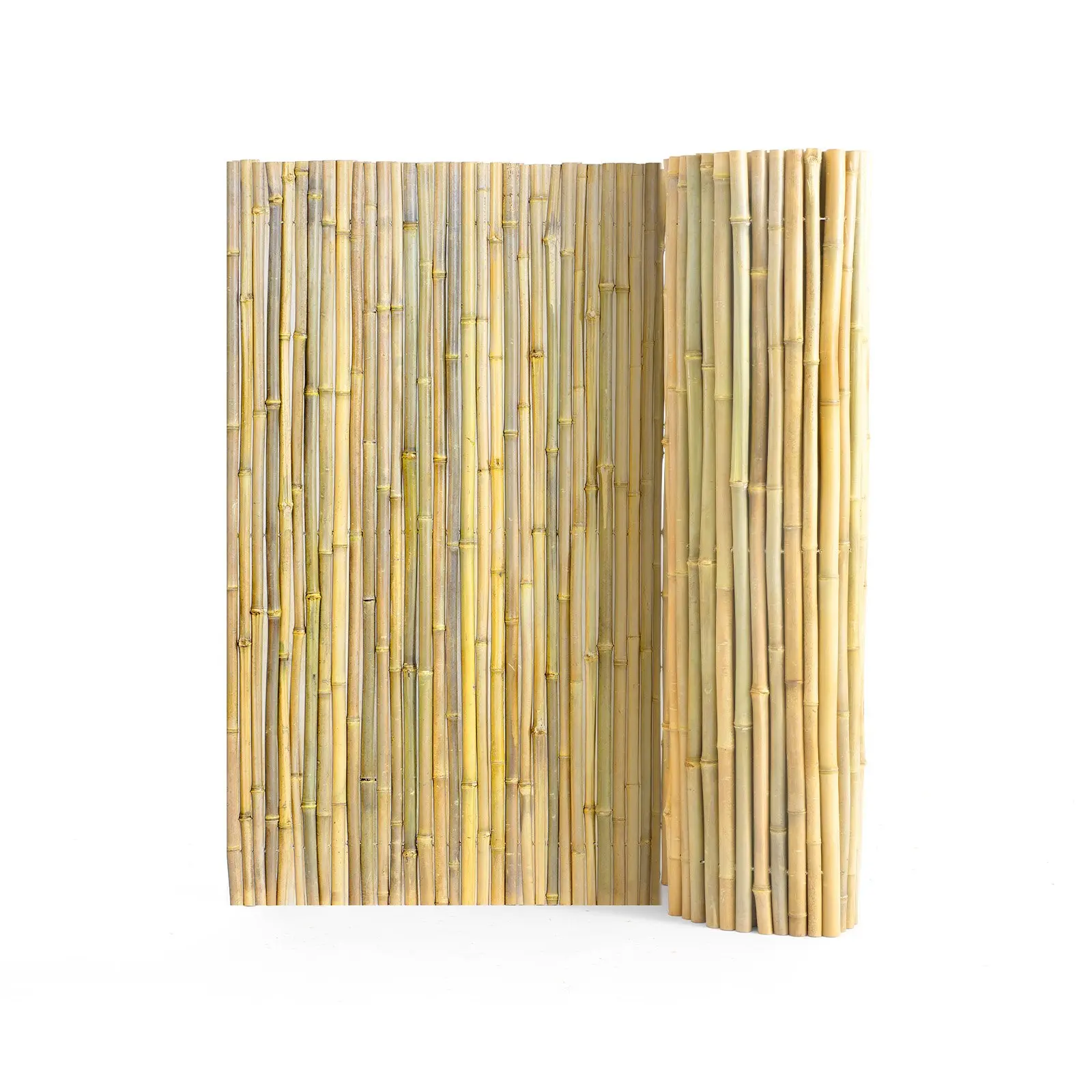 VEVOR Natural Rolled Bamboo Fence, Eco-Friendly Bamboo Privacy Fence 4 ft Hx 6 ft Lx 0.75 in D. Decorative Bamboo Privacy Screen for Garden, Backyard, Balcony, Patio, Pool Side