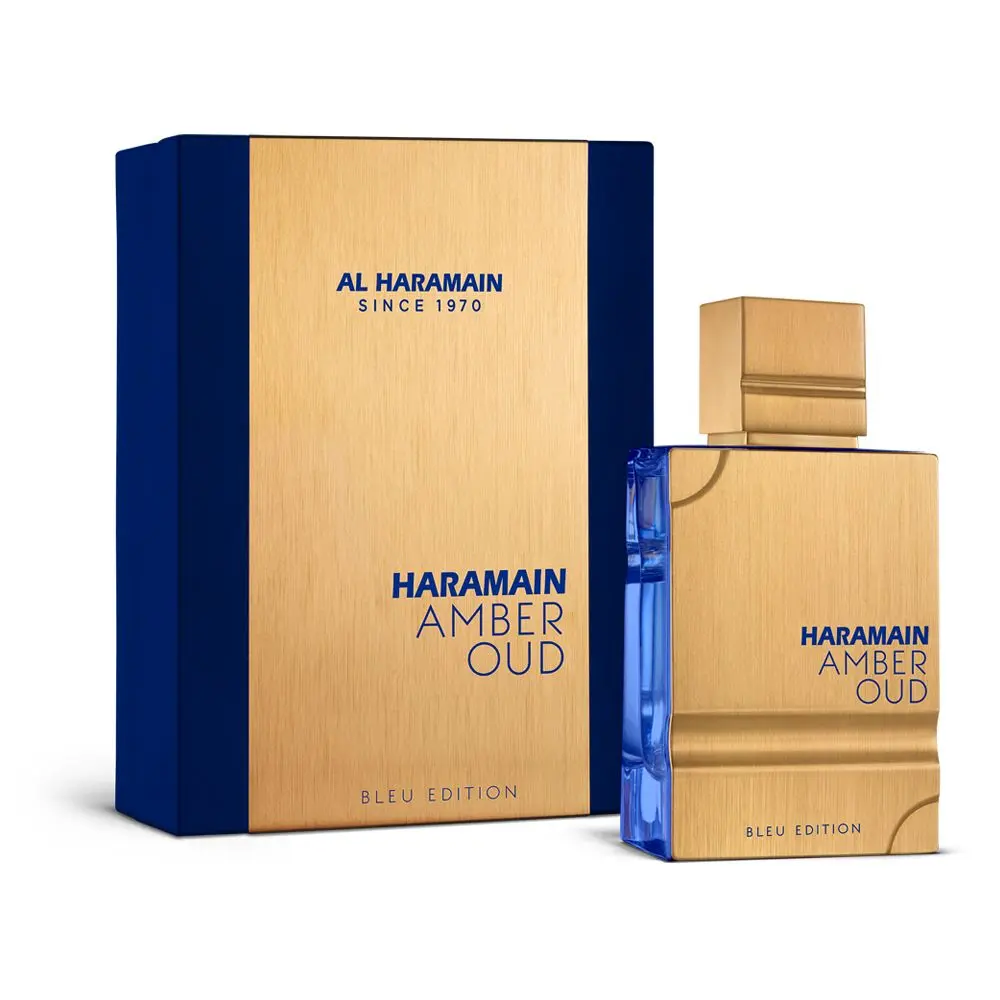 AL HARAMAIN Amber Oud Blue Edition for Men Eau de Parfum Spray, 2.0 Ounce Perfumes Fragrance Fragrances Blue