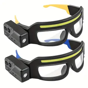 LED Outdoor Headlamp Head-mounted Flashlight, Goggle Light, Headlamp, Sleek Design Multiple Brightness Levels Adjustable, Individually Controllable, Rotatable Beam, Flashing Mode, Outdoor Gear, Ideal for Night Running, Cycling, Fishing, Crafting