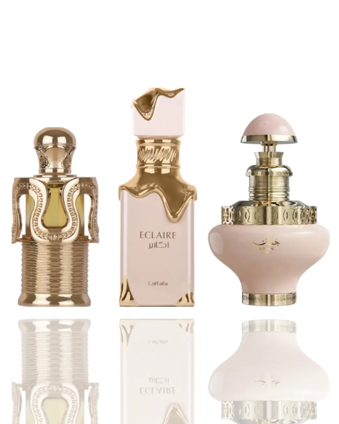 Lattafa Eclaire, Maitha, Juman Precious Women's Fragrance 3-Piece Bundle - 3 Bottles with Fresh Airy Scent, Layered Wear Design, Soft Luxe Feel, Vanilla Base, Floral Perfume, Flowers Women's Fragrance