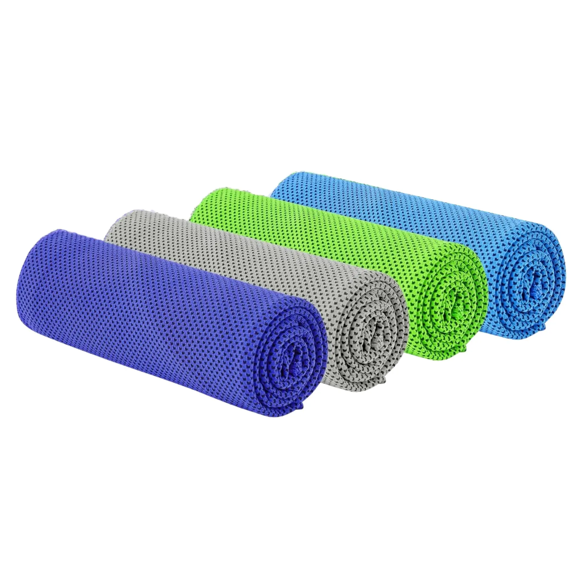4-Pack Microfiber Cooling Towels for Sports & Gym, Soft Absorbent Workout Towels for Instant Relief - Breathable, 40" x 12", Absorbent Towel