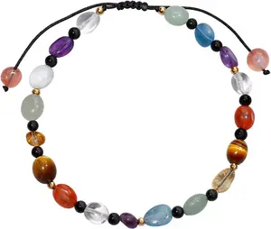 7 Chakra Crystals and Stones Anklet