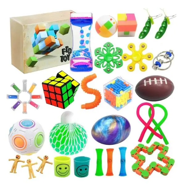 35PCS Fidget Toy Set Sensory Toys for Kids & Adults, Stress Relief Anti Anxiety Fidget Pack for ADHD Autism, Classroom Prize Box Rewards, Party Favors Gift Set