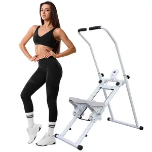 Stair Stepper Folding Vertical Cardio Exercise Climber Stair-Master for Exercise at Home Full Body Workout Machine with Handlebar