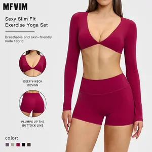 MFVIM Women's 2 Piece Cloud Yoga Set - Sports Outfits, Stretchable Activewear, Gym Workout Women's Comfortable Stylish Sporty Outfits, Ideal for Workout Casual Wear & Active Lifestyle, Perfect Gift for Her