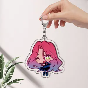 New Hot Korean Pop Culture Cartoon Chibi Characters Alien Stage Chibis Keychains for Women Men Backpack Accessories Luka Ivan Till Mizi Hyuna Sua Pajamas Styling Cosplay Keyrings Jewelry Fans Collection Gifts