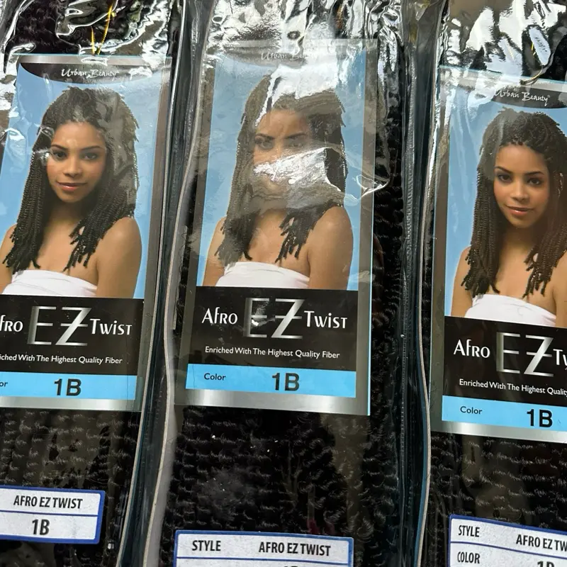 (3pack )Afro ez twist braiding hair 1 b