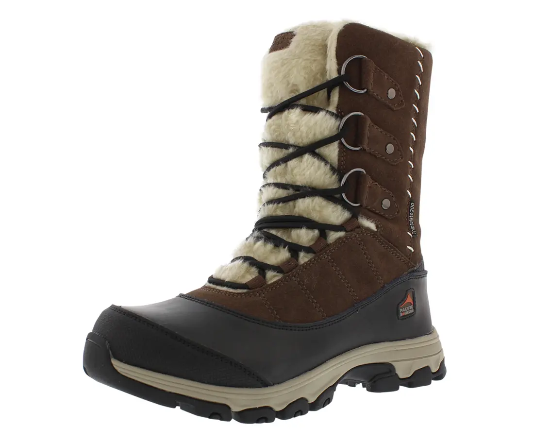 Pacific Mountain Womens  Blizzard Winter Fashion Faux-Fur Snow Boots