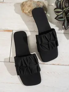 Women's Fashionable Bow Decorated Slide Sandals, Casual Comfortable Flat Sandals for Summer, Lightweight Breathable Shoes for Daily Wear, Girl