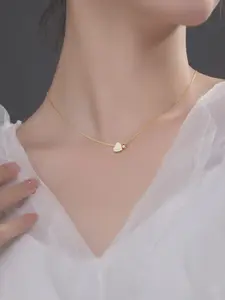 New Double Heart Necklace for Women, Sparkling Diamond Light Luxury Minimalist Sweet Niche Clavicle Chain Gift for Girlfriend
