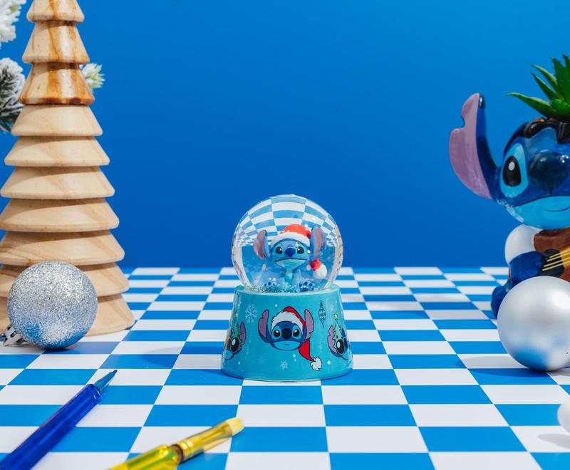 Disney Lilo & Stitch Santa Stitch 3-Inch Mini Light-Up Snow Globe
