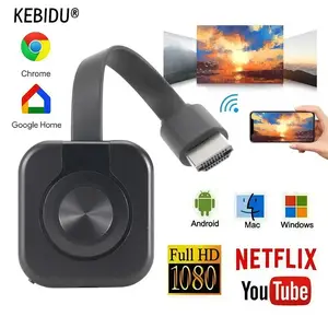 Portable WiFi Audio Video Transmitter - Mobile Android Smartphone Casting Device with HDMI-Compatible Screen Mirroring Adapter and Cable for TV, Projector