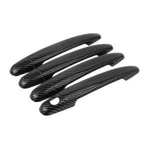 4pcs Exterior Door Handle Cover Car Door Handle Protector for Toyota 4Runner 2003-2010 Car Door Handle Protector without Keypad ABS Carbon Fiber Pattern