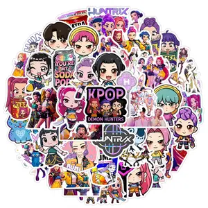 50pcs Devil Hunter Movie Stickers Set, Waterproof Vinyl Decals for Water Bottles, Laptops, Toys, DIY Decorations, Kids & Teens Gifts