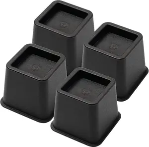 Ihomepark Bed Risers 3 Inch, Heavy Duty Square Furniture Frame Lift for Couch, Chair, Desk, Sofa and Bunk Bedpost, Set of 4