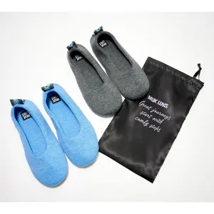 MUK LUKS Set of 2 Travel Ballerina Soft Soles with Travel Bag