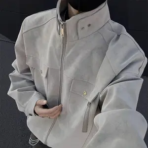 A Must-Have Streetwear Item: 2025 Unisex Thick Detroit Jacket with Stand Collar, Effortlessly Create a Cool Couple Look, American Street Style, Men's Jacket, Menswear